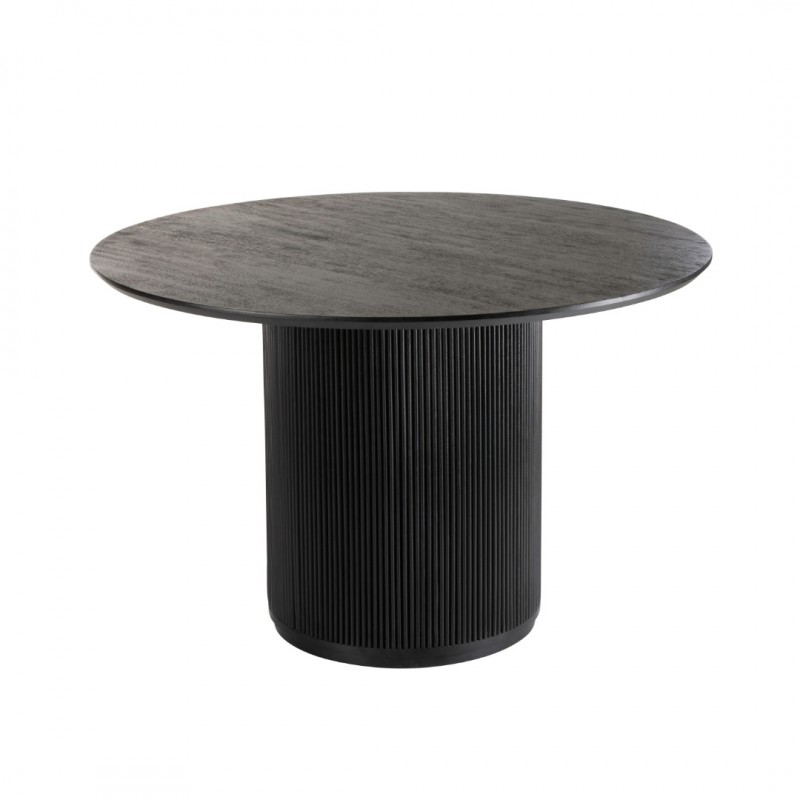 DINING TABLE VNC BLACK MANGO WOOD 120 - DINING TABLES